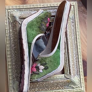 🥢 BONDAGE CHINESE EMBROIDERED SLIPPER 1900’s RARE ASIAN Lotus Shoes